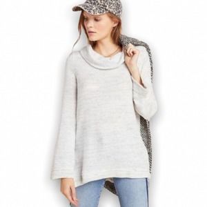 Maeve by Anthropologie Super Soft Risa Hacci Cowl Neck Gray Sweater Small